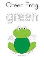 Green Frog Coloring Page