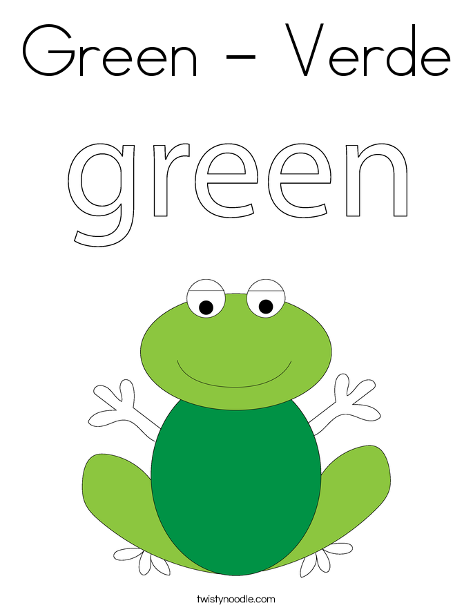 Green - Verde Coloring Page