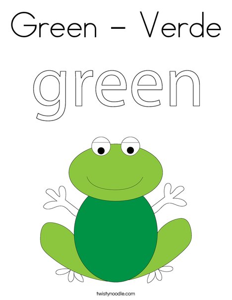 Green frog Coloring Page