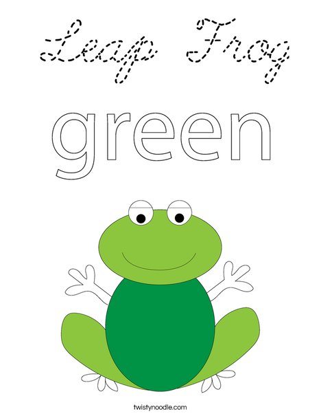 Green frog Coloring Page