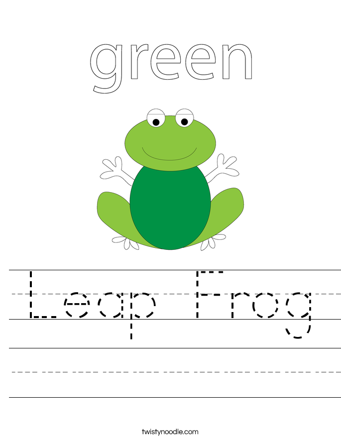 Leap Frog Worksheet