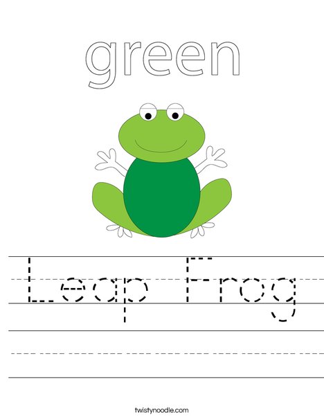 Green frog Worksheet