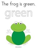The frog is green.Coloring Page
