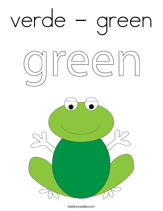 verde - green Coloring Page