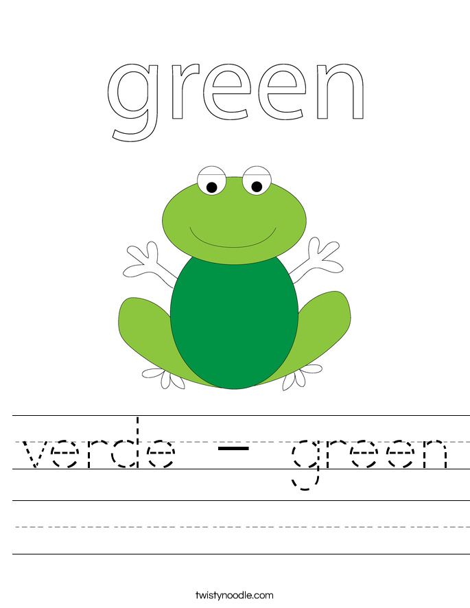verde - green Worksheet