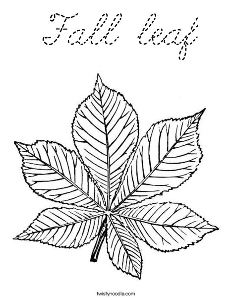 Green Leaf Coloring Page