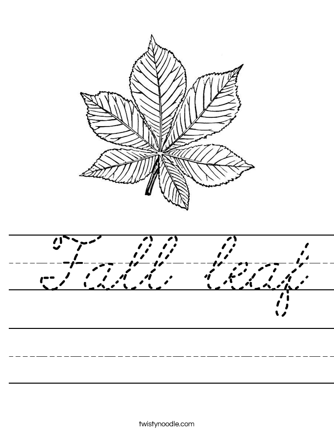 Fall leaf Worksheet