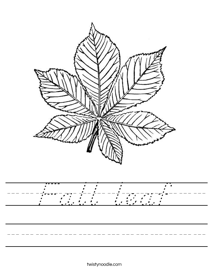 Fall leaf Worksheet