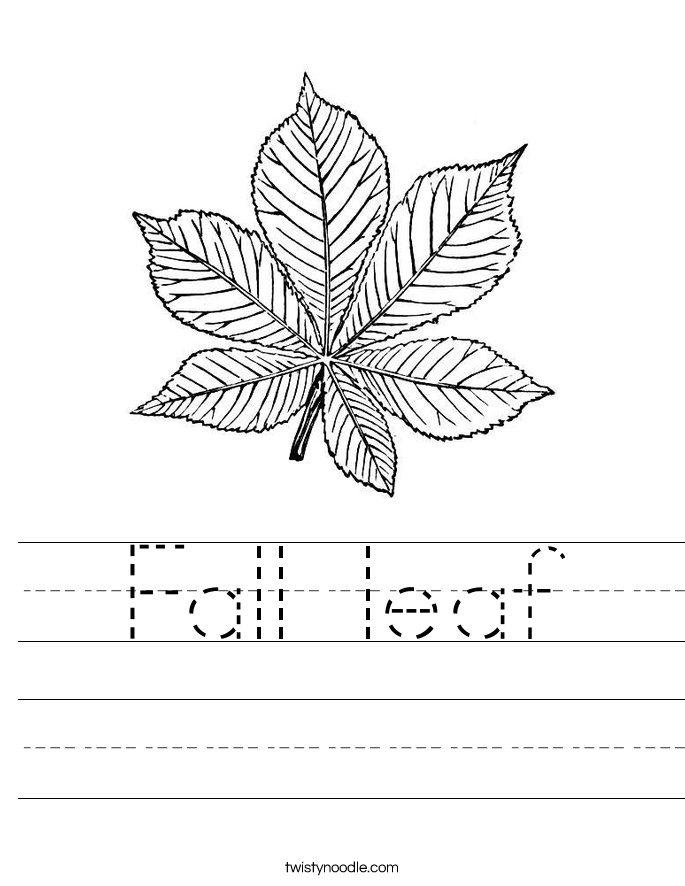 Fall leaf Worksheet