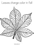 Leaves change color in fallColoring Page