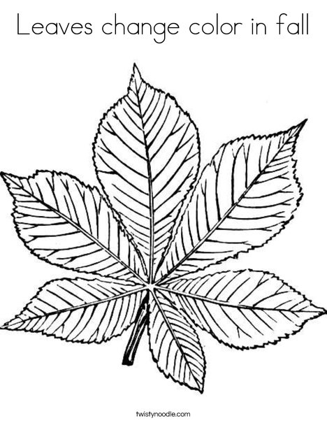 Green Leaf Coloring Page