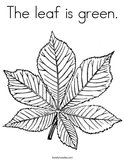 The leaf is green Coloring Page