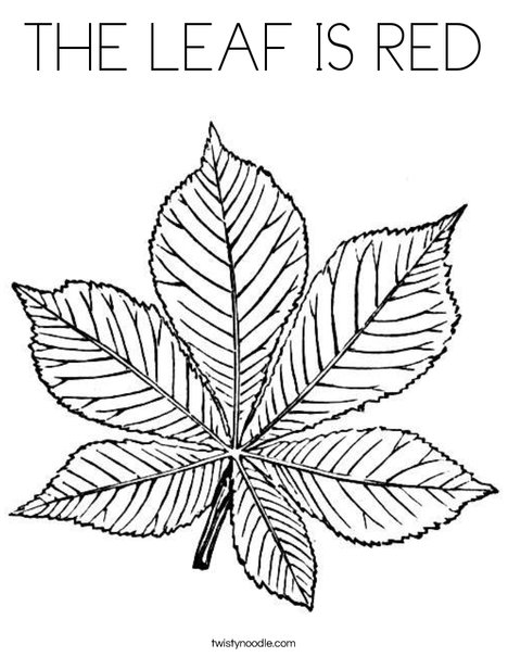Green Leaf Coloring Page