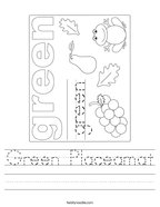 green worksheets twisty noodle