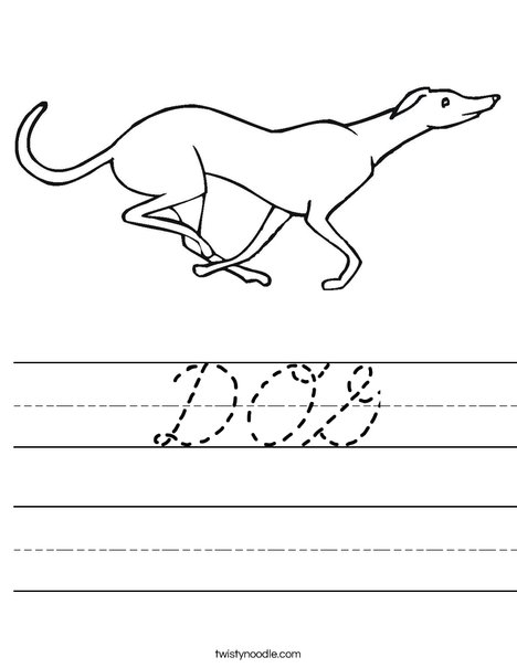 Greyhound Worksheet