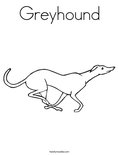 GreyhoundColoring Page