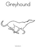 Greyhound Coloring Page