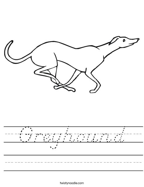 Greyhound Worksheet