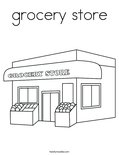 grocery store Coloring Page