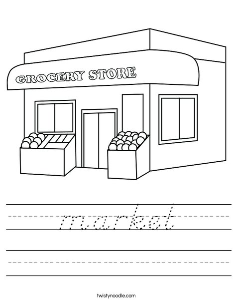 Grocery Store Worksheet