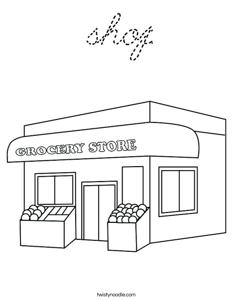Grocery Store Coloring Page