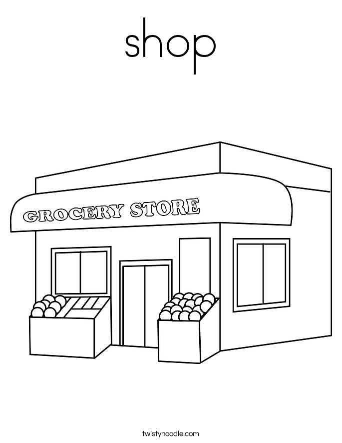 shop Coloring Page