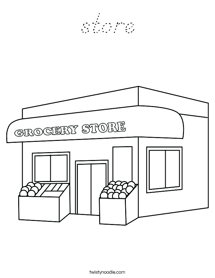 store Coloring Page
