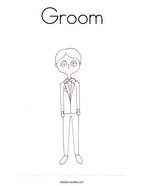 Groom Coloring Page