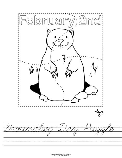 Groundhog Day Puzzle Worksheet