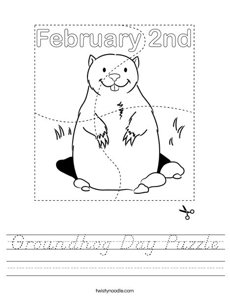 Groundhog Day Puzzle Worksheet