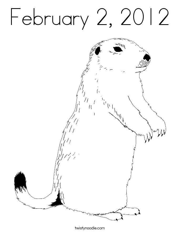 February 2, 2012 Coloring Page