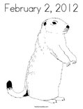 February 2, 2012 Coloring Page
