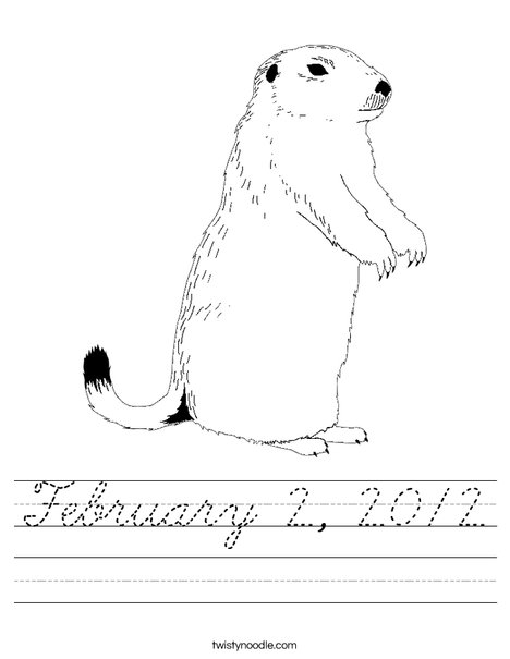 Groundhog Day Worksheet