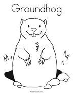 Groundhog Coloring Page