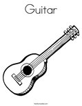 Guitar Coloring Page