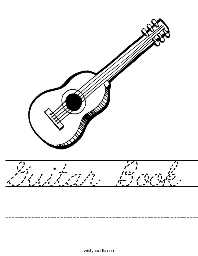 Guitar Book Worksheet