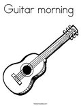 Guitar morning  Coloring Page