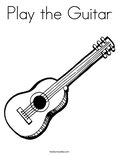 Play the Guitar Coloring Page