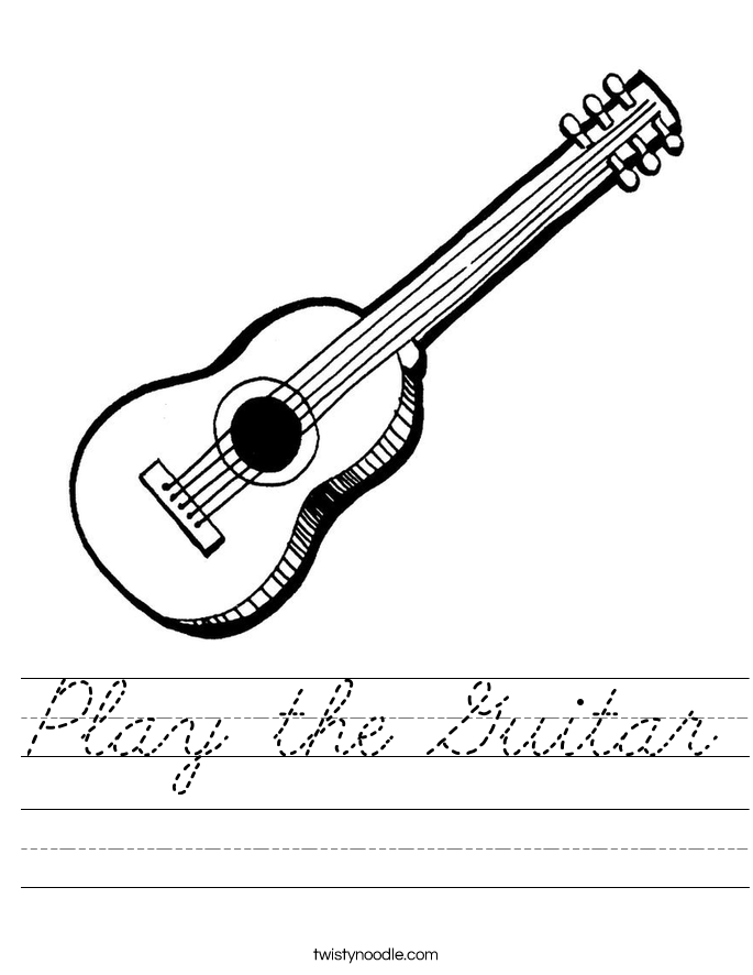 Play the Guitar Worksheet
