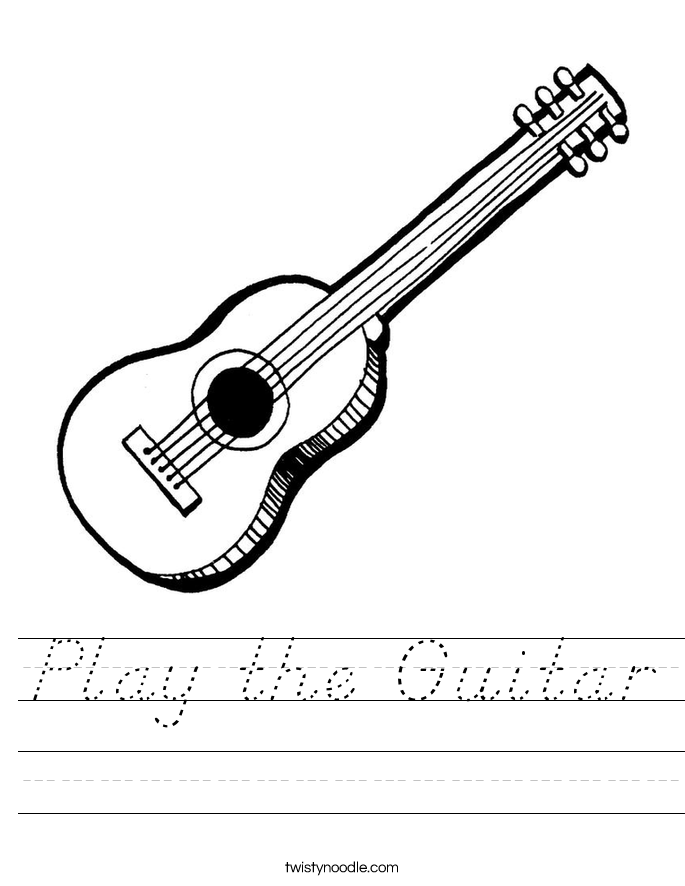 Play the Guitar Worksheet