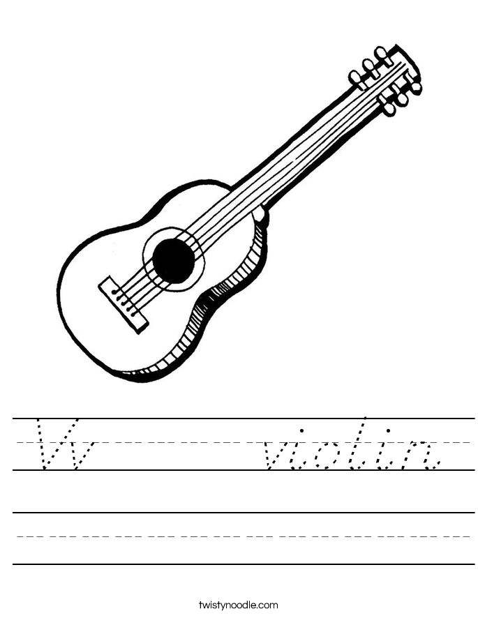 Vv      violin Worksheet