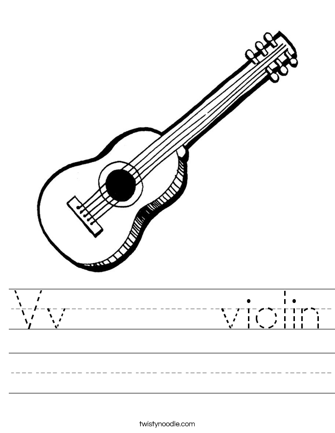 Vv      violin Worksheet