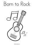 Born to Rock Coloring Page