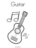 Guitar Coloring Page