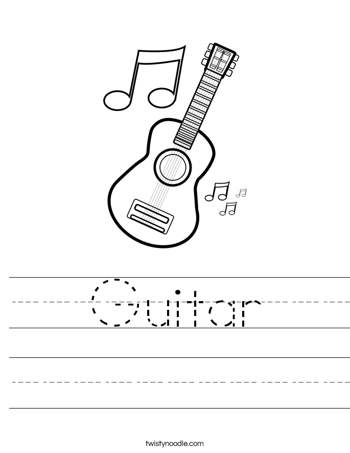 Guitar Worksheet Twisty Noodle Guitar Worksheet Twisty Noodle