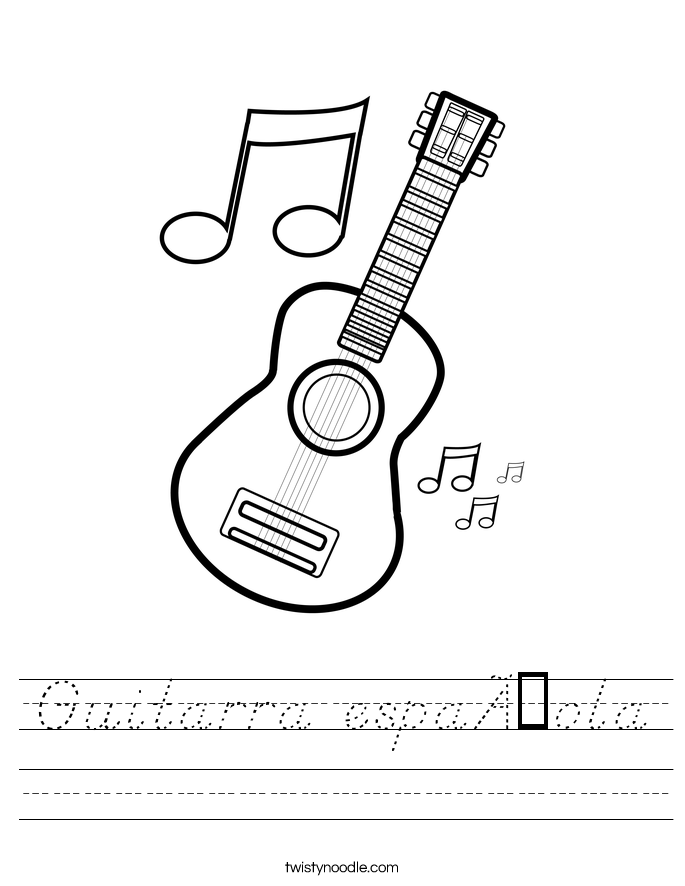 Guitarra española Worksheet