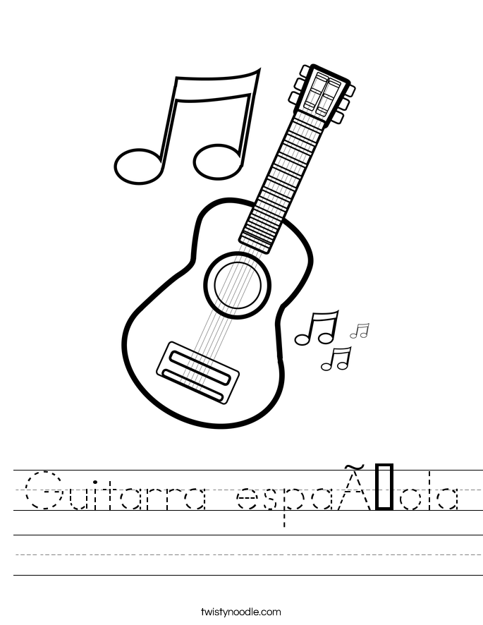 Guitarra española Worksheet