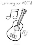 Let's sing our ABC's! Coloring Page