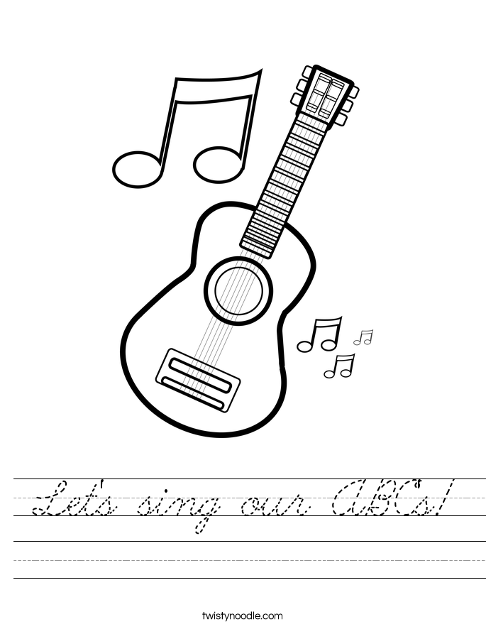 Let's sing our ABC's! Worksheet