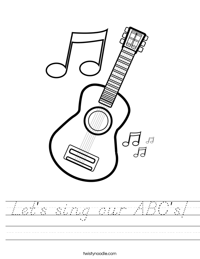 Let's sing our ABC's! Worksheet